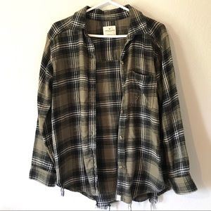 AE Distressed oversized flannel
